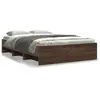vidaXL Cadre de lit chêne marron 140x200 cm bois d'ingénierie
