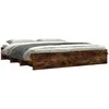 vidaXL Cadre de lit chêne fumé 180x200 cm bois d'ingénierie