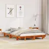vidaXL Cadre de lit sans matelas cire marron 120x200cm bois pin massif