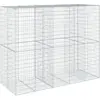 vidaXL Panier gabion avec couvercle 250x100x200 cm fer galvanisé