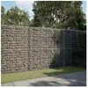 vidaXL Panier gabion avec couvercle 350x100x200 cm fer galvanisé