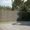 vidaXL Panier gabion avec couvercle 400x100x200 cm fer galvanisé