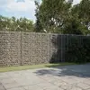 vidaXL Panier gabion avec couvercle 550x100x200 cm fer galvanisé
