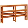 vidaXL Tête de lit avec étagères marron cire 120 cm bois massif de pin