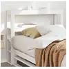 vidaXL Tête de lit avec étagères blanc 75 cm bois massif de pin