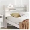 vidaXL Tête de lit avec étagères blanc 100 cm bois massif de pin