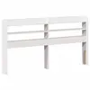 vidaXL Tête de lit avec étagères blanc 160 cm bois massif de pin