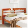 vidaXL Tête de lit avec étagères marron cire 160 cm bois massif de pin