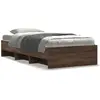 vidaXL Cadre de lit chêne marron 75x190 cm bois d'ingénierie