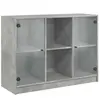 vidaXL Buffet gris béton 102x37x75,5 cm bois d'ingénierie