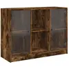vidaXL Buffet chêne fumé 102x37x75,5 cm bois d'ingénierie