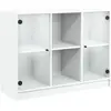 vidaXL Buffet blanc 101,5x37x75,5 cm bois d'ingénierie