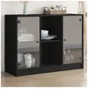 vidaXL Buffet noir 102x37x75,5 cm bois d'ingénierie