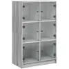 vidaXL Buffet haut avec portes gris sonoma 68x37x109cm bois ingénierie