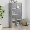 vidaXL Buffet haut avec portes gris béton 68x37x142 cm bois ingénierie