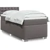 vidaXL Sommier à lattes de lit avec matelas Gris 100x200 cm Similicuir