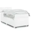 vidaXL Sommier à lattes de lit avec matelas Blanc 80x200 cm Similicuir