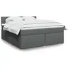 vidaXL Sommier à lattes de lit avec matelas Gris foncé 180x200cm Tissu