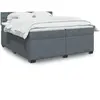 vidaXL Sommier à lattes de lit et matelas Gris foncé 200x200cm Velours