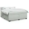 vidaXL Sommier à lattes de lit et matelas Gris clair 180x200cm Velours