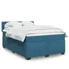 vidaXL Sommier à lattes de lit et matelas bleu 160x200 cm velours