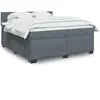 vidaXL Sommier à lattes de lit et matelas Gris foncé 180x200cm Velours