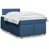 vidaXL Sommier à lattes de lit avec matelas Bleu 120x200 cm Tissu