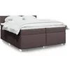vidaXL Sommier à lattes de lit avec matelas Marron foncé 200x200 cm