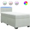 vidaXL Sommier à lattes de lit et matelas Gris clair 80x200 cm Velours
