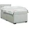 vidaXL Sommier à lattes de lit et matelas Gris clair 80x200 cm Velours