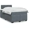 vidaXL Sommier à lattes de lit et matelas gris foncé 120x190cm velours