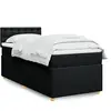 vidaXL Sommier à lattes de lit et matelas Noir 80x200 cm Tissu