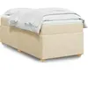 vidaXL Sommier à lattes de lit avec matelas Crème 100x200 cm Tissu
