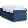 vidaXL Sommier à lattes de lit avec matelas Bleu 100x200 cm Tissu
