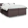 vidaXL Sommier à lattes de lit avec matelas Marron foncé 200x200 cm