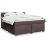 vidaXL Sommier à lattes de lit avec matelas Marron foncé 180x200 cm