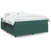 vidaXL Sommier à lattes de lit et matelas Vert foncé 180x200cm Velours