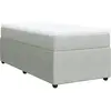 vidaXL Sommier à lattes de lit et matelas Gris clair 100x200cm Velours