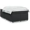 vidaXL Sommier à lattes de lit matelas Noir 120x200 cm Similicuir