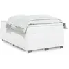 vidaXL Sommier à lattes de lit avec matelas Blanc 120x200cm Similicuir