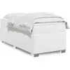 vidaXL Sommier à lattes de lit avec matelas Blanc 80x200 cm Similicuir