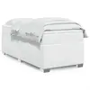 vidaXL Sommier à lattes de lit avec matelas Blanc 90x200 cm Similicuir