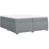 vidaXL Sommier à lattes de lit avec matelas Gris clair 200x200cm Tissu