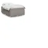 vidaXL Sommier à lattes de lit avec matelas Taupe 140x190 cm Tissu