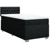 vidaXL Sommier à lattes de lit et matelas Noir 80x200 cm Tissu