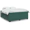 vidaXL Sommier à lattes de lit et matelas Vert foncé 200x200cm Velours