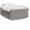 vidaXL Vidaxl Sommier À Lattes De Lit Avec Matelas Taupe 140x190 Cm Tissu