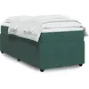 vidaXL Sommier à lattes de lit et matelas Vert foncé 80x200 cm Velours