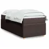 vidaXL Sommier à lattes de lit avec matelas Marron foncé 100x200 cm