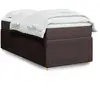 vidaXL Vidaxl Sommier À Lattes De Lit Avec Matelas Marron Foncé 90x200 Cm